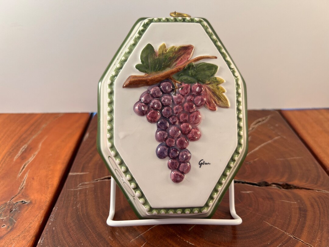 Ceramic Grape Vine Wall Hanging Ceramiche Bassano Mold Artist Signed Etsy