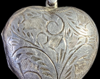 Engraved Silver Locket Pendent Sterling # JPN 140