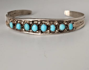 Zuni E. Cadman Vintage Stacker Cuff Old Pawn. 6 1/4" wrist JB 970