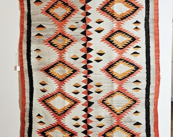 Authentic Vintage Navajo Rug Dazzler Pound Rug 63" x 84" C1930s W 176