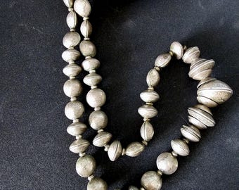 1920s 38" Coin Silver Necklace Old Pawn  JN 755