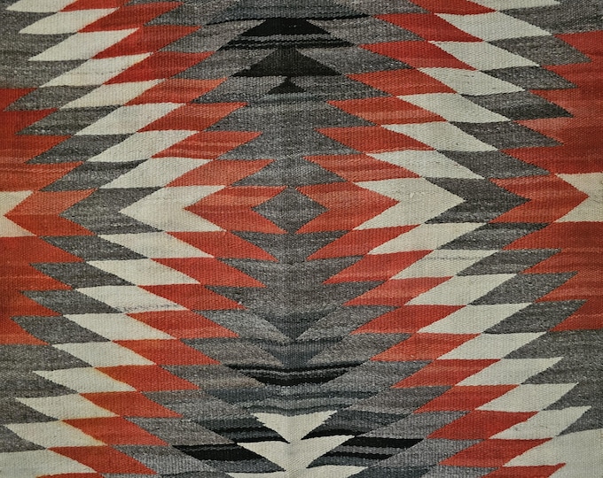 Featured listing image: Room Size Vintage Navajo Rug C1930s 49" x 81" W 167