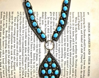 Choker Vintage Native American Navajo Godber Turquoise Sterling Silver Necklace Choker Vintage Native American Navajo Godber Turquoise Sterling Silver Necklace