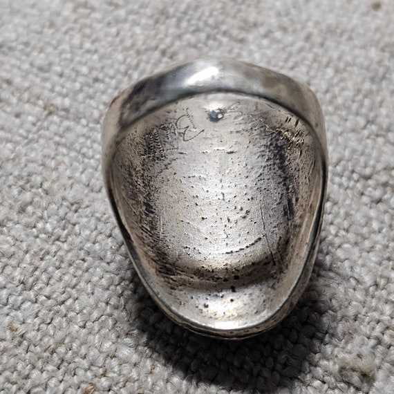 Old Pawn Snake Ring Cast Silver Vintage Native St… - image 5
