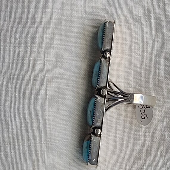 Dramatic Bisbee Statement Ring 4 Large Stones Nat… - image 3