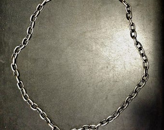 Handmade Native Sterling 22" chain Old Pawn C1970s JN 764