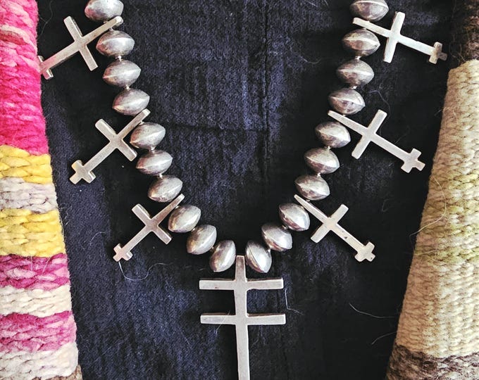 Featured listing image: 1930s Dragonfly Cross Necklace Old Pawn Sterling. JN S