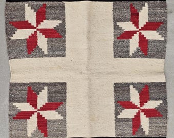Saddle Blanket Vintage Navajo Rug C1950s W 205