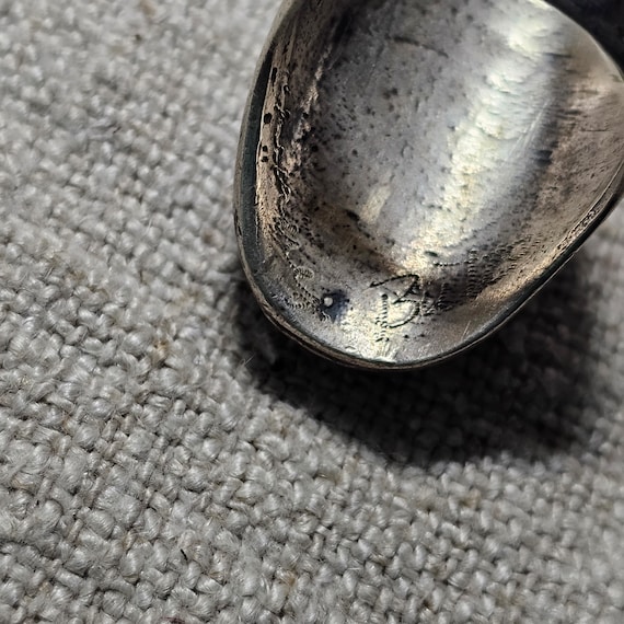 Old Pawn Snake Ring Cast Silver Vintage Native St… - image 4