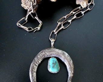 Ingot Cast Silver Naja Vintage Silver Chain Old Pawn  JN 738