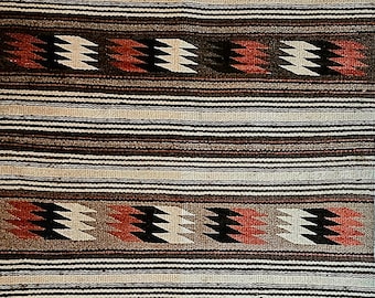 Desert Colors Vintage Crystal Navajo Rug C1970s Great Old Condition Handwoven Western Decor