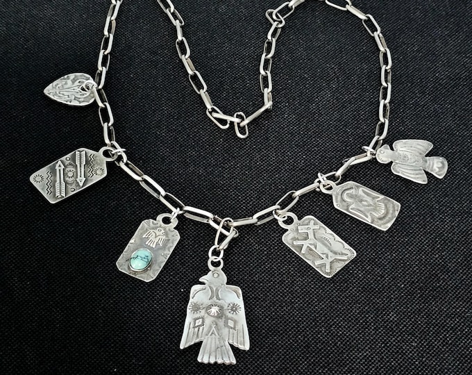 Featured listing image: Vintage Thunderbird Necklace 7 Tags Old Pawn JN 846