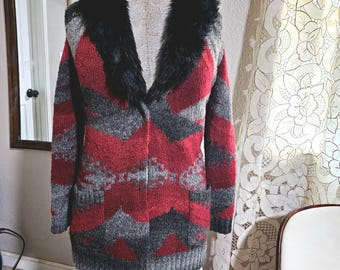 Vintage Ralph Lauren Aztec Sweater Size S  #C 79