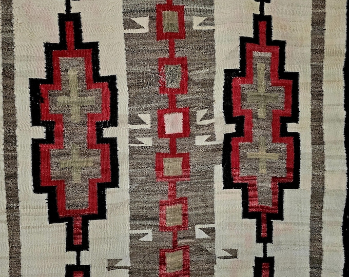 Featured listing image: Transitional 52" x 86" Vintage Navajo Rug C1930s W 139