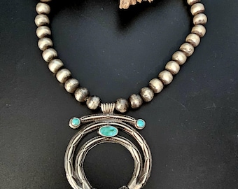 Quality Double Naja Old Pawn Necklace  Sterling JN 720