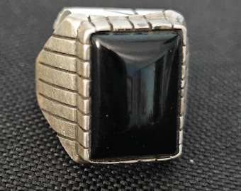 Onyx Vintage Native Ring Old Pawn Size 11 JR 743