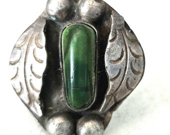 Cerillos Turquoise Vintage Native Ring Old Pawn Size 7 1/2 JR 39