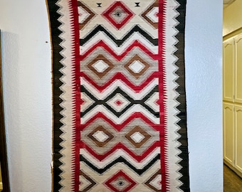 Vintage Chinle Region Navajo Rug C1930s Good Old Condition Handwoven Western Decor