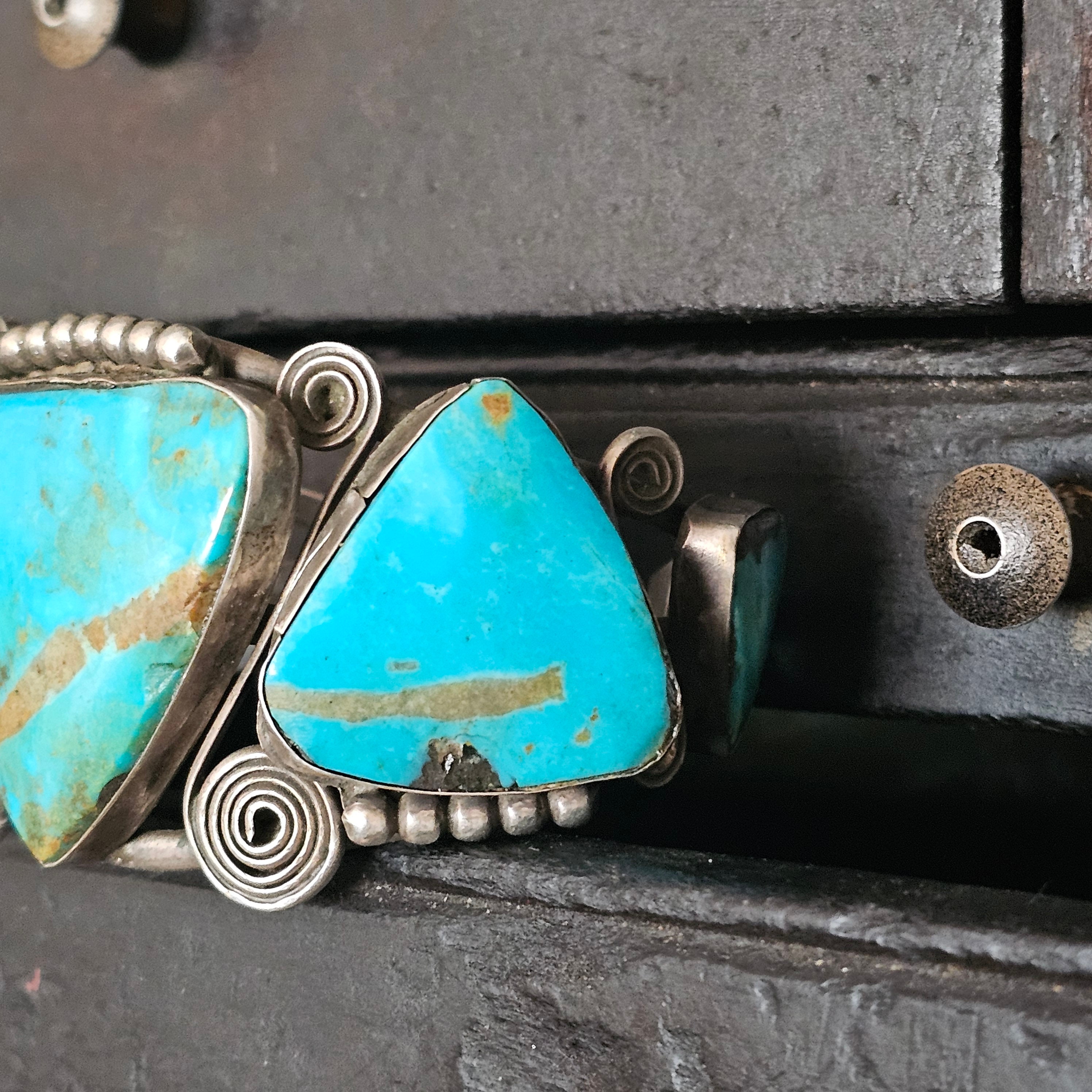 Remarkable Vintage Navajo Wide Sterling Silver Bracelet Native American Old Remarkable Vintage Navajo Wide Sterling Silver Bracelet Native American Old