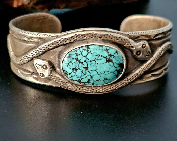 Featured listing image: Ingot Snakes Native Bracelet by Buffalo fits 7" wrist. JB 139