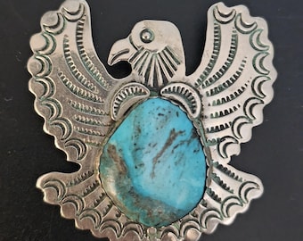 1940s Thunderbird Pin Signed Vintage Native Old Pawn # JP 176