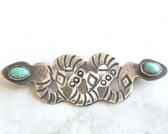 Double Snake Pin 3" Vintage Native Old Pawn # JP 183