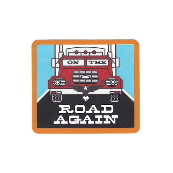 On the Road Again Willie Nelson Sticker