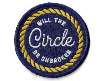 Will The Circle Be Unbroken Iron-on Patch – Johnny Cash Embroidered Patch