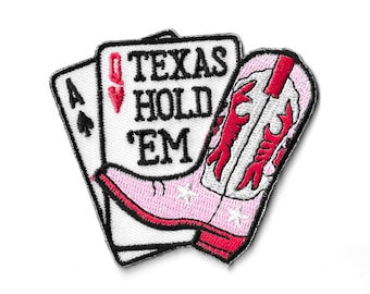 Patch bordado termocolante Texas Hold 'Em