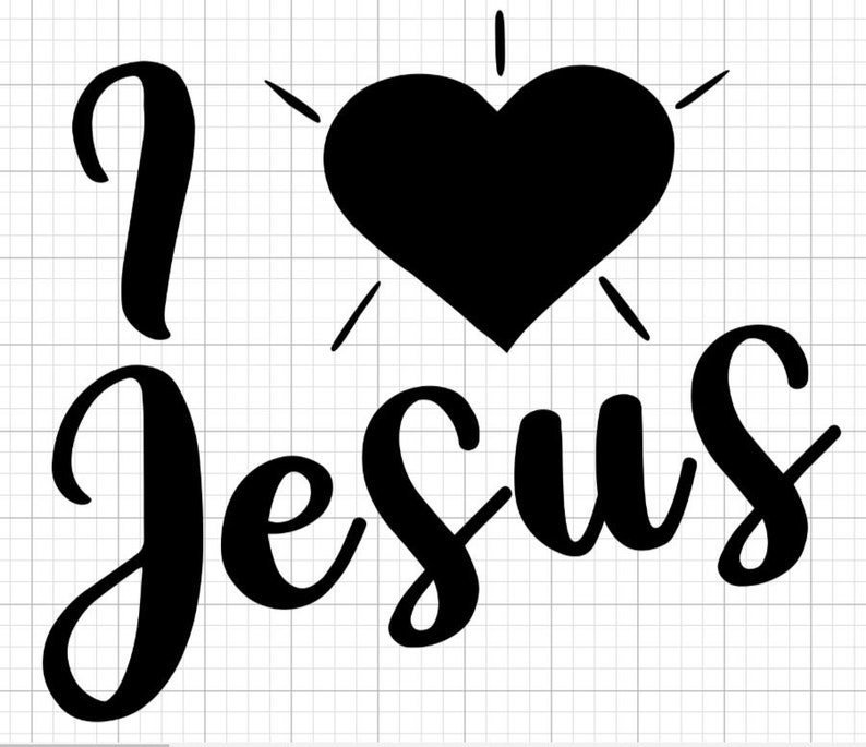 Download I Love Jesus SVG Cut File for Cricut Instant Download | Etsy