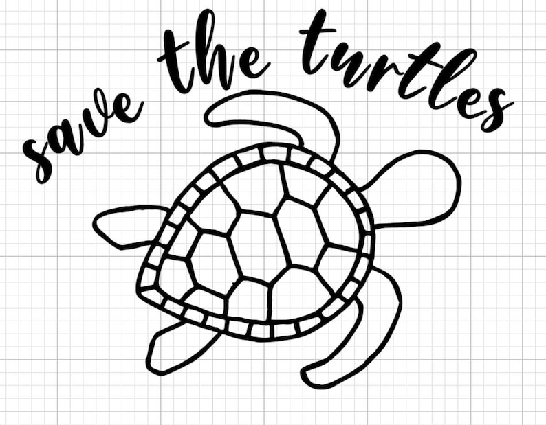 Save the Turtles SVG Cut File for Cricut Instant Download | Etsy
