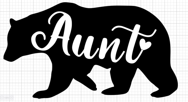 Download Aunt Bear SVG Cut File for Cricut Instant Download | Etsy
