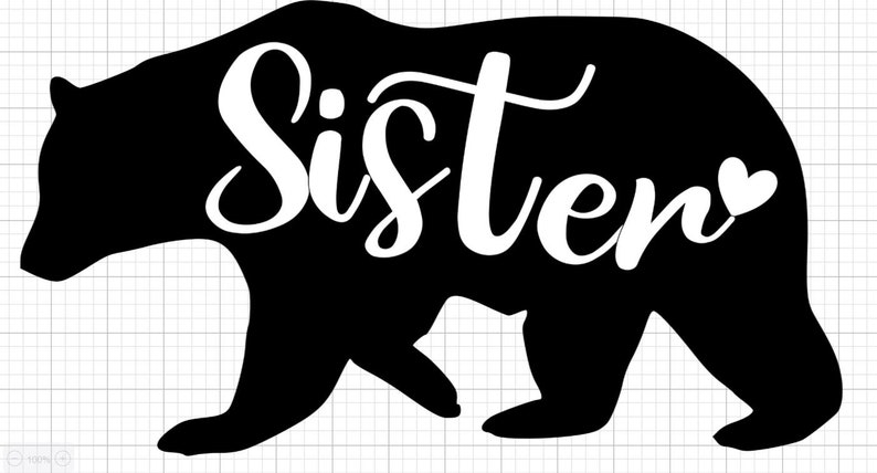 Download Sister Bear SVG Cut File for Cricut Instant Download | Etsy