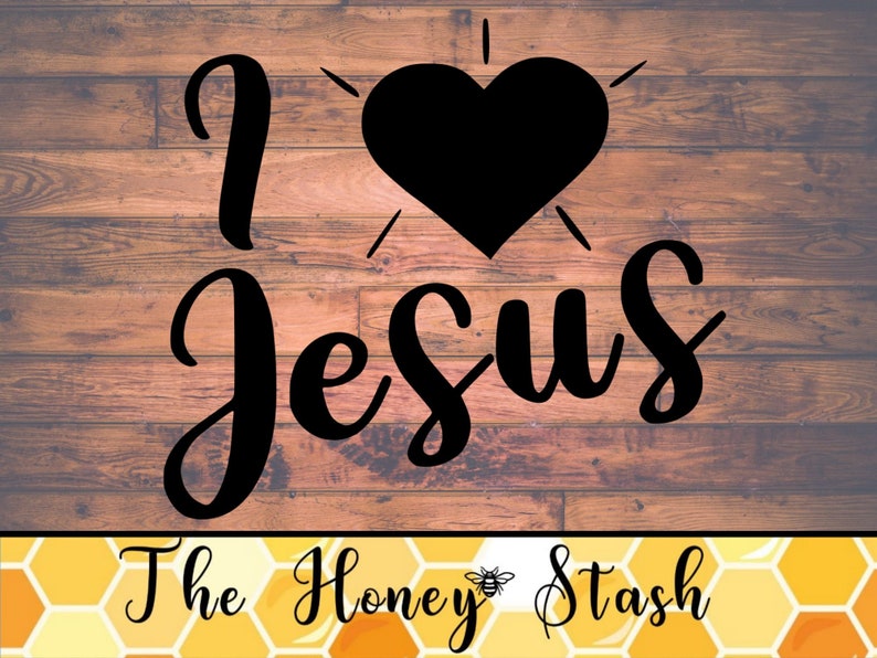 Download I Love Jesus SVG Cut File for Cricut Instant Download | Etsy