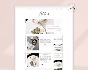 Adaline • Responsive Blogger template, fashion premium Blogger theme with slider, lifestyle blog design, premade feminine Blogspot layout