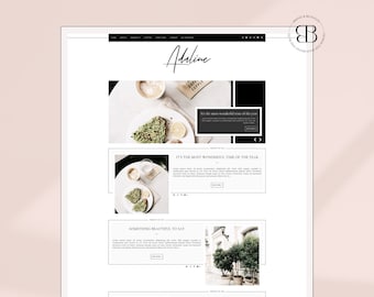 Adaline Dark • Responsive Blogger template, fashion premium Blogger theme, slider lifestyle blog design, premade feminine Blogspot layout