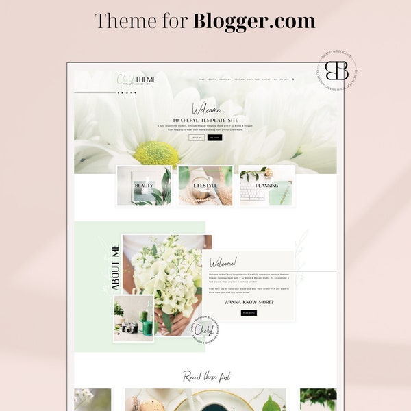 Fashion Blog Template Etsy