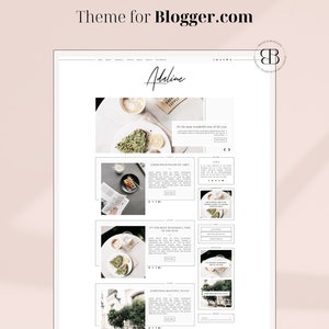 Adaline Responsive Blogger template, fashion premium Blogger theme with slider, lifestyle blog design, premade feminine Blogspot layout image 1