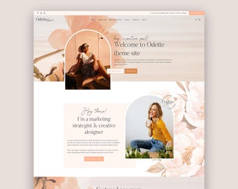 WordPress Theme • Modern Kadence Woocommerce Template • Business Website Template for Coach, Virtual assistant, Blogger, Podcaster • Odette