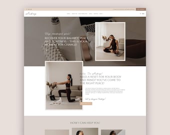 WordPress Coaching Theme, Kadence Child Theme for Coach, Fitness Yoga Instructor, Therapist • Modern Business Website Template • Audrey