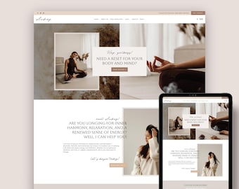 WordPress Business Theme for Coach, Yoga Instructor • Feminine Coaching Podcast Kadence Theme • Wellness Therapist Website Template • Audrey