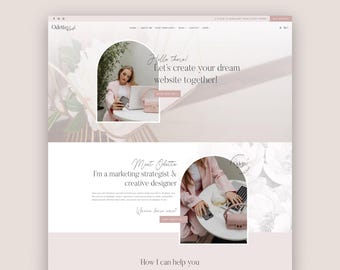 Pink WordPress Theme: Feminine Kadence Child Theme for Coaches & Entrepreneurs, Modern Business Template