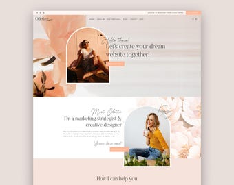 Odette • WordPress Theme, Feminine Kadence Child Theme for Coach, Blogger, Podcast, Influencer, Designer, Shop Business Website Template