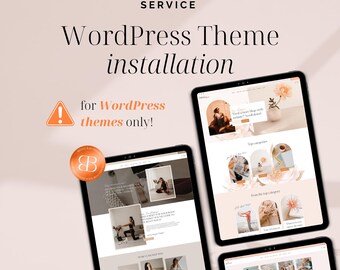 WordPress Theme Installation - for a clean websites (fresh WordPress instalation) only