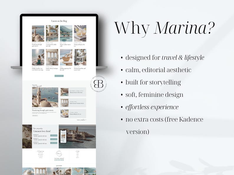 why choose this wordpress theme kadence blog template for travel lifestyle bloggers feminine design features