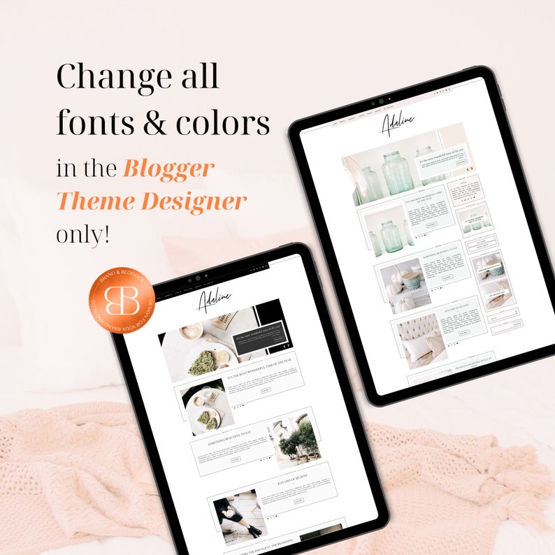 Adaline Dark Responsive Blogger template, fashion premium Blogger theme, slider lifestyle blog design, premade feminine Blogspot layout image 3