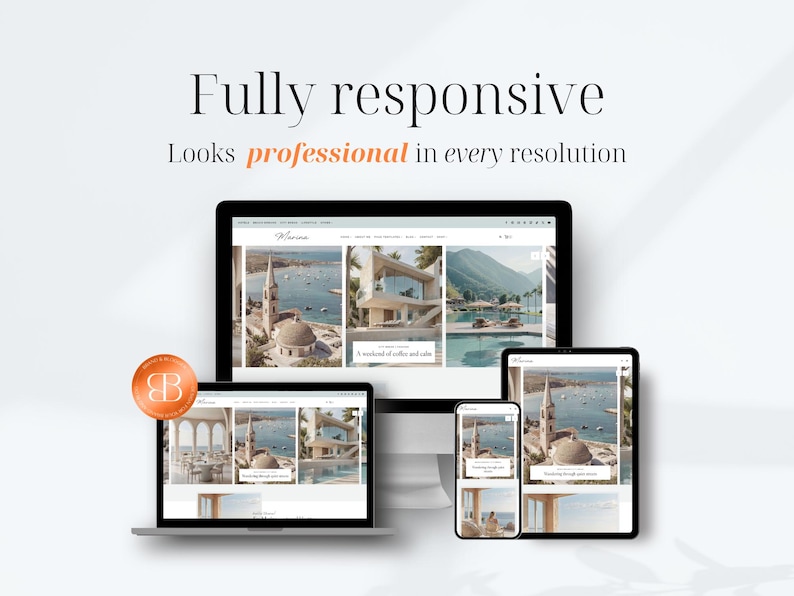 responsive wordpress theme mobile friendly blog design kadence template travel lifestyle website all devices