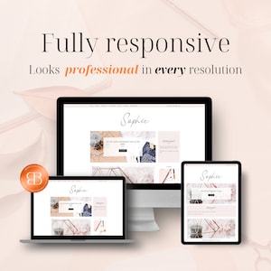 Sophie Responsive Blogger template, feminine premium Blogger theme with slider, lifestyle blog design, premade modern Blogspot layout image 4