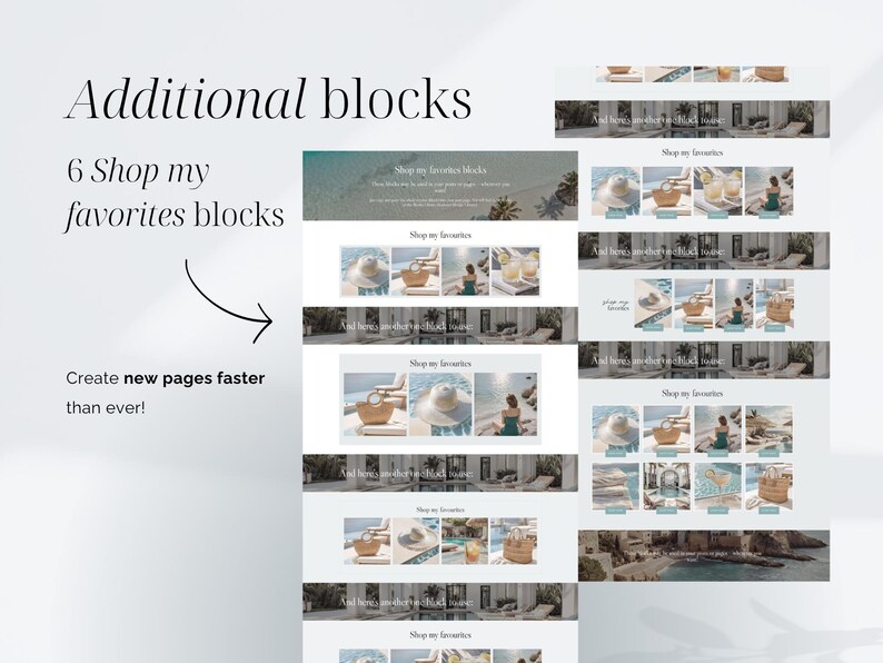shop my favorites wordpress blog monetization layout affiliate blog template lifestyle creator website