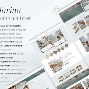 Full list of WordPress theme features including Kadence framework, WooCommerce and customization options